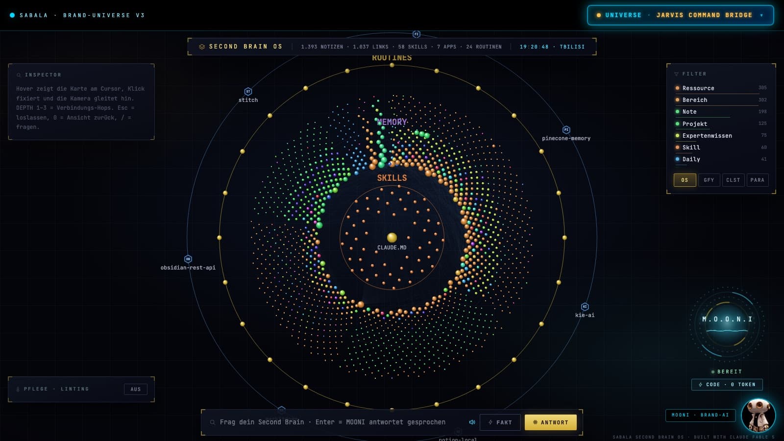 Second Brain 2.0: Wissen, das antwortet, built with Claude